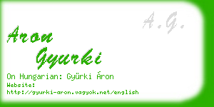 aron gyurki business card